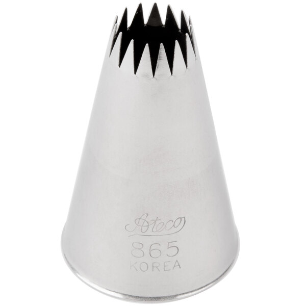 Ateco 865 Stainless Steel French Star Piping Tip - 10/Case