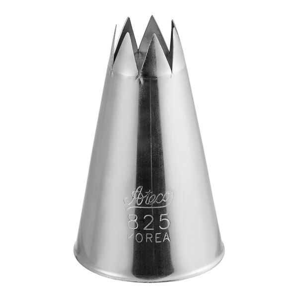 Ateco 825 Stainless Steel Open Star Piping Tip - 10/Case