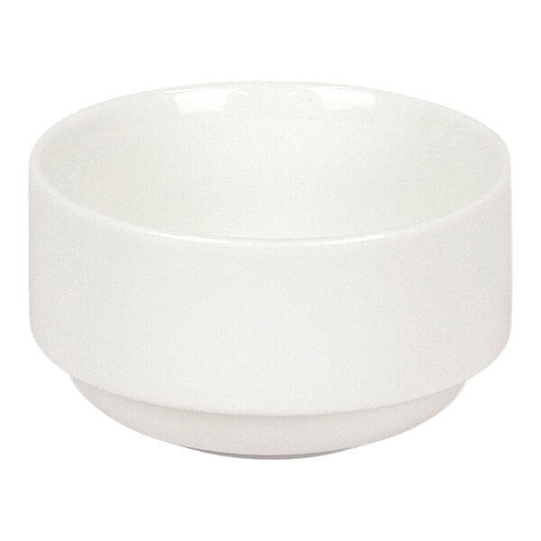 Front of the House Catalyst 9 oz. European White Round Porcelain Bouillon - 12/Case