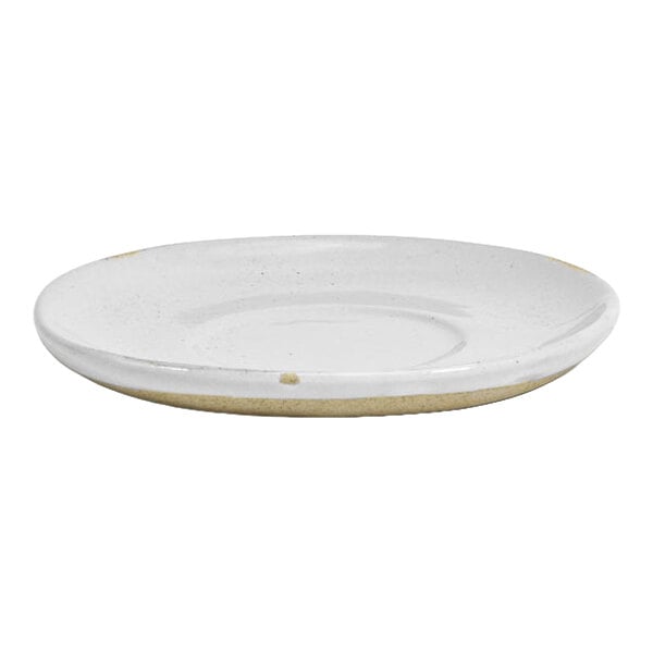 Front of the House Artefact 4 1/2" Ash Porcelain Saucer - 12/Case