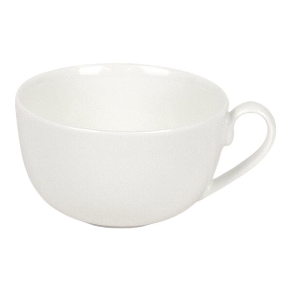 Front of the House Catalyst 12 oz. European White Stackable Porcelain Cup - 12/Case