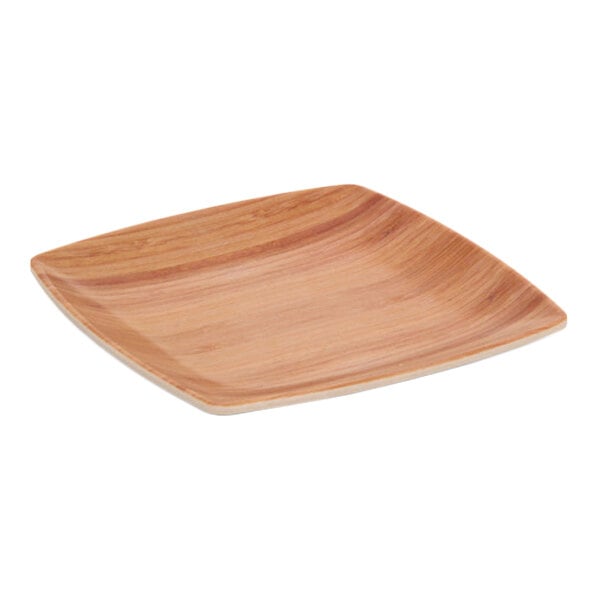 Front of House Platewise Mod 5" Natural Bamboo Square Plate - 12/Case