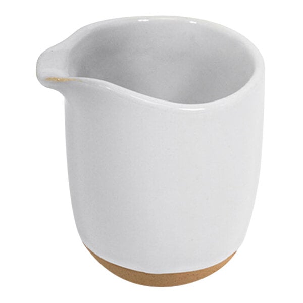Front of the House Artefact 8 oz. Ash Porcelain Creamer Pourer - 12/Case