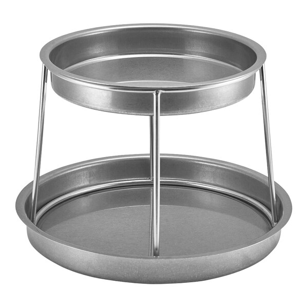 GenWare by Steelite International 7 5/8" 2-Tier Vintage Stainless Steel Seafood Stand