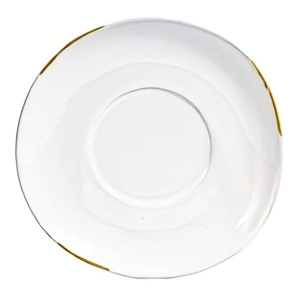 Front of the House Artefact 6" White Porcelain Saucer - 12/Case