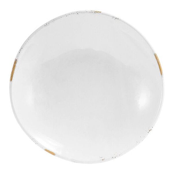 Front of the House Artefact 58 oz. White Round Porcelain Low Bowl - 4/Case