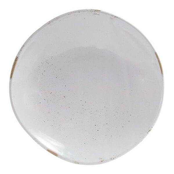 Front of the House Artefact 58 oz. Ash Round Porcelain Low Bowl - 4/Case