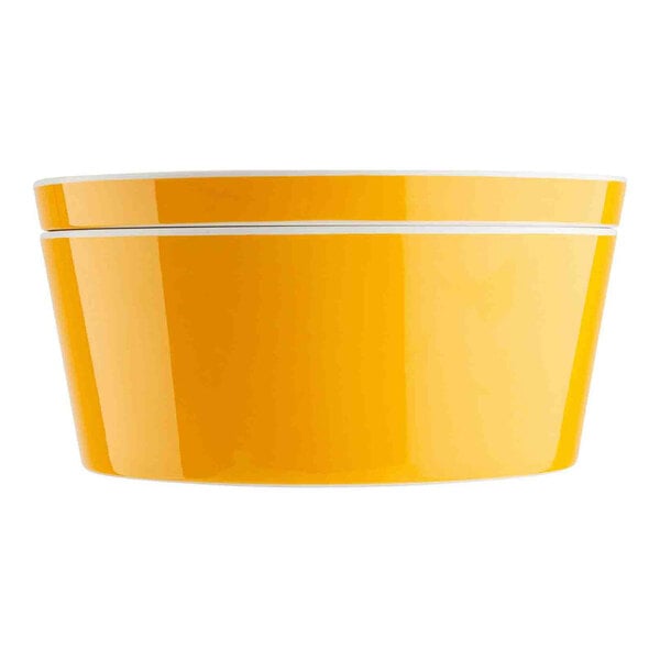 TableCraft Marvista Collection 4.5 Qt. Round Clementine Melamine Bowl and Lid - 2/Case