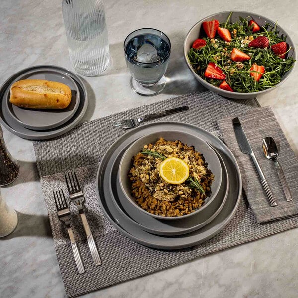 TableCraft Flynn Collection 6" Dove Melamine Serving Plate - 12/Case