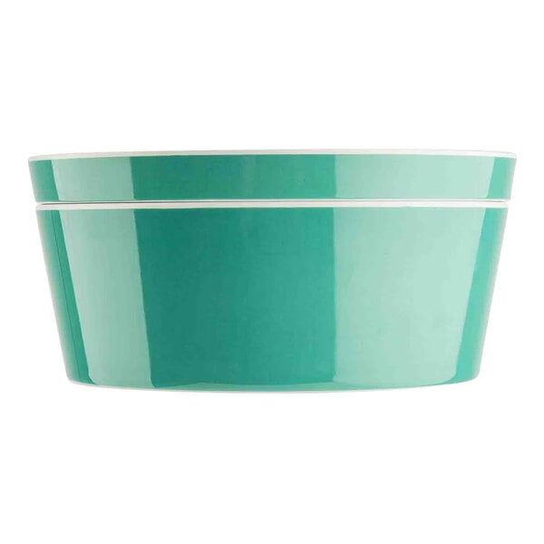 TableCraft Marvista Collection 2.5 Qt. Round Jade Melamine Bowl and Lid - 4/Case