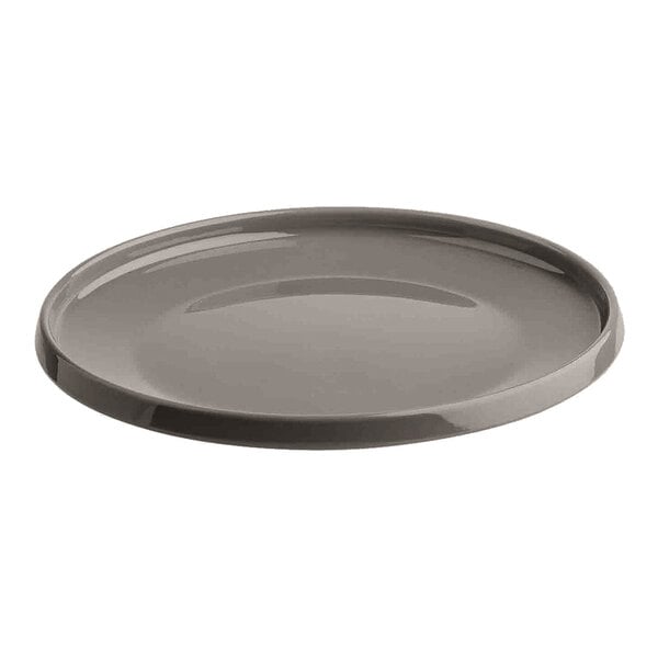 TableCraft Flynn Collection 7 1/2" Mocha Melamine Serving Plate - 12/Case