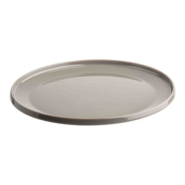 TableCraft Flynn Collection 11" Mocha Melamine Serving Plate - 12/Case