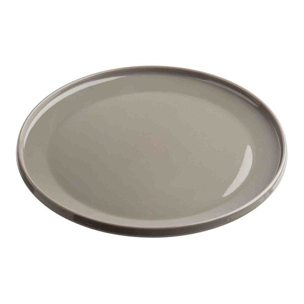 TableCraft Flynn Collection 11" Mocha Melamine Serving Plate - 12/Case