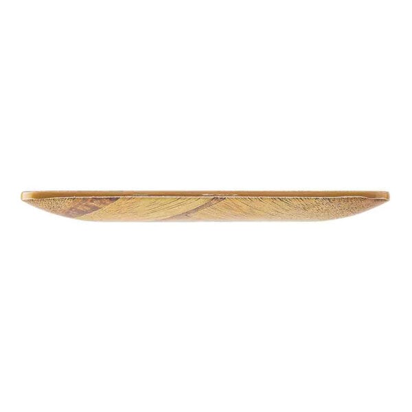 TableCraft Aeris Collection 6" Wood Pattern Square Melamine Serving Plate - 10/Case