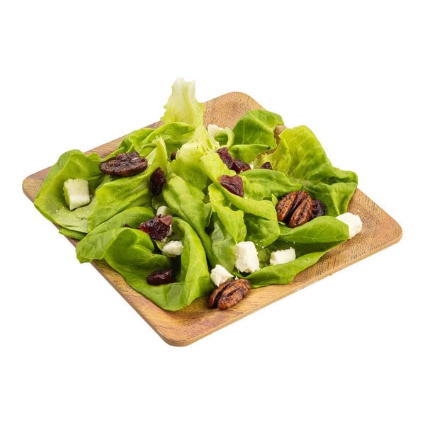 TableCraft Aeris Collection 6" Wood Pattern Square Melamine Serving Plate - 10/Case