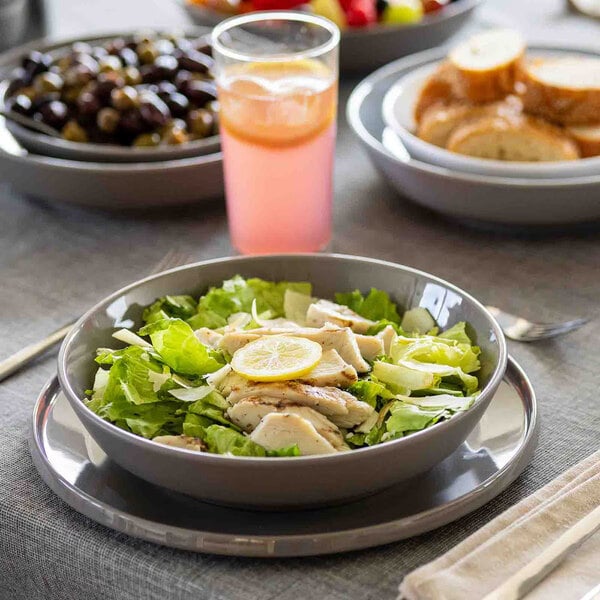 TableCraft Flynn Collection 48 oz. Mocha Melamine Serving Bowl - 12/Case