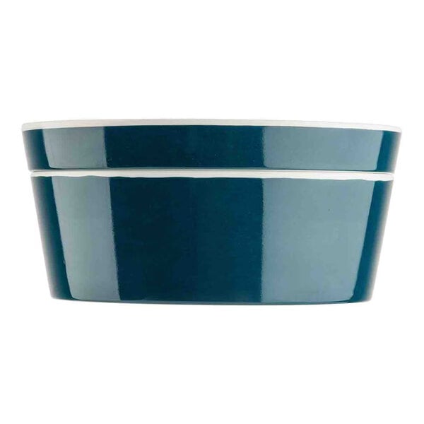 TableCraft Marvista Collection 1 Qt. Round Lagoon Melamine Bowl and Lid - 4/Case