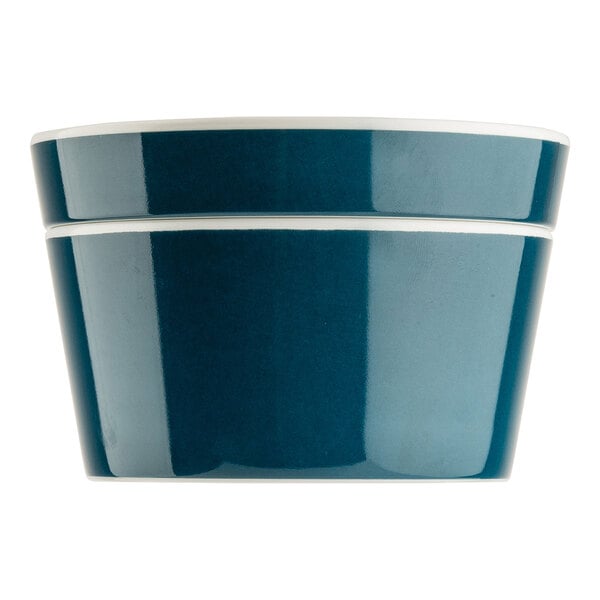 TableCraft Marvista Collection 0.5 Qt. Round Lagoon Melamine Bowl and Lid - 6/Case