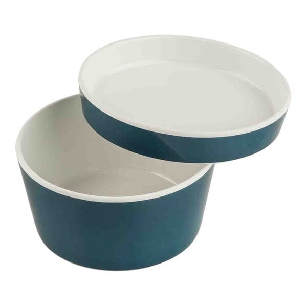 TableCraft Marvista Collection 0.5 Qt. Round Lagoon Melamine Bowl and Lid - 6/Case