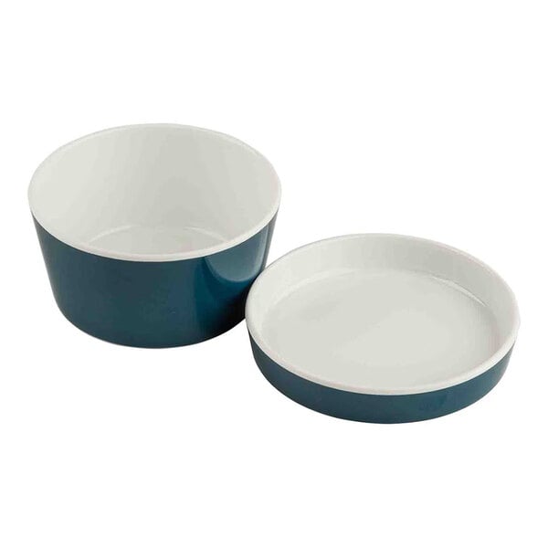 TableCraft Marvista Collection 0.5 Qt. Round Lagoon Melamine Bowl and Lid - 6/Case