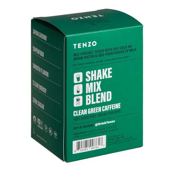 Tenzo Organic Ceremonial Matcha Green Tea Single-Serve Tea Stick 2 Gram - 120/Case