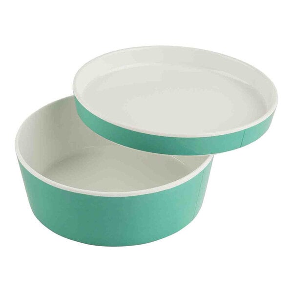 TableCraft Marvista Collection 4.5 Qt. Round Jade Melamine Bowl and Lid - 2/Case