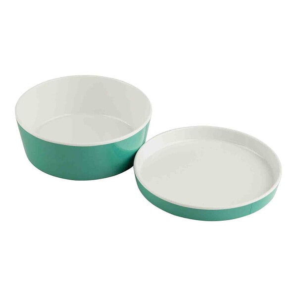 TableCraft Marvista Collection 4.5 Qt. Round Jade Melamine Bowl and Lid - 2/Case