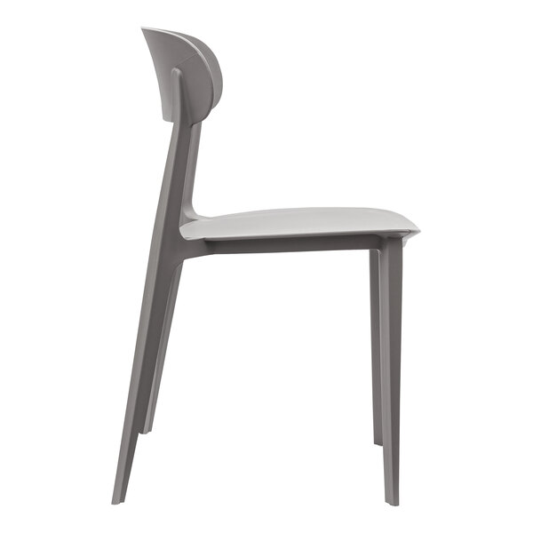 Flash Furniture Dover Gray Resin Indoor / Outdoor Stackable Side Chair