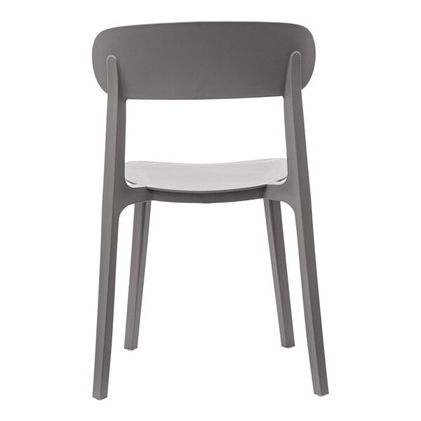 Flash Furniture Dover Gray Resin Indoor / Outdoor Stackable Side Chair