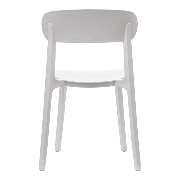 Flash Furniture Dover White Resin Indoor / Outdoor Stackable Side Chair