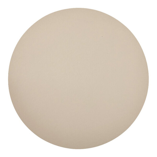A round, flat, light gray surface with a smooth, matte finish.