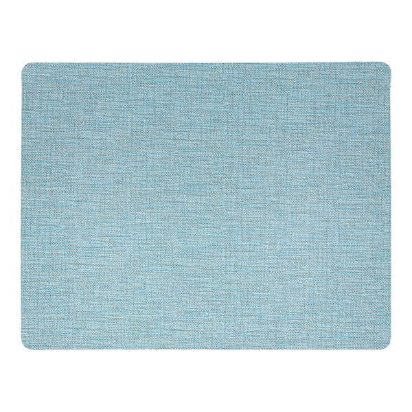 Davanti by Frieling Novotela Luxe 17" x 13" Light Blue Rectangular Vinyl Placemat - 12/Case
