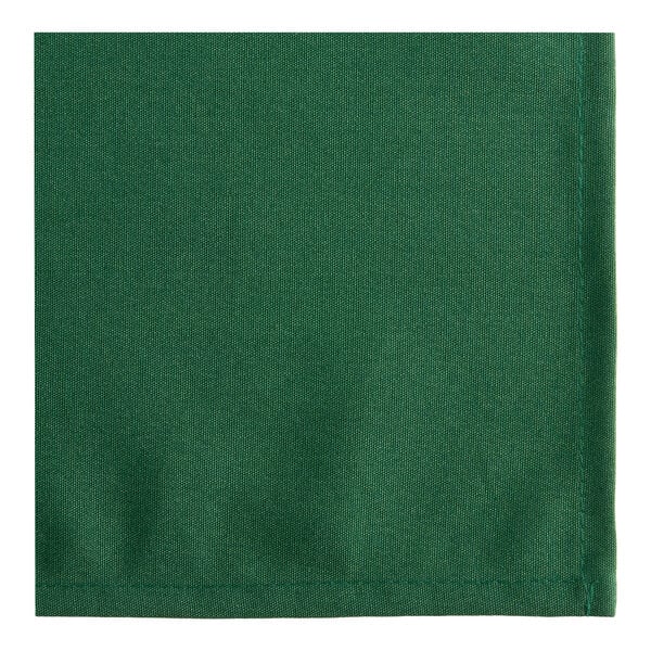 Oxford 20" x 20" Hunter Green 100% Spun Polyester Cloth Napkin - 144/Case