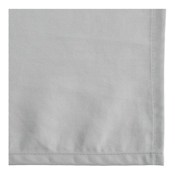 Oxford 20" x 20" Gray 100% Spun Single-Ply Polyester Cloth Napkin - 300/Case