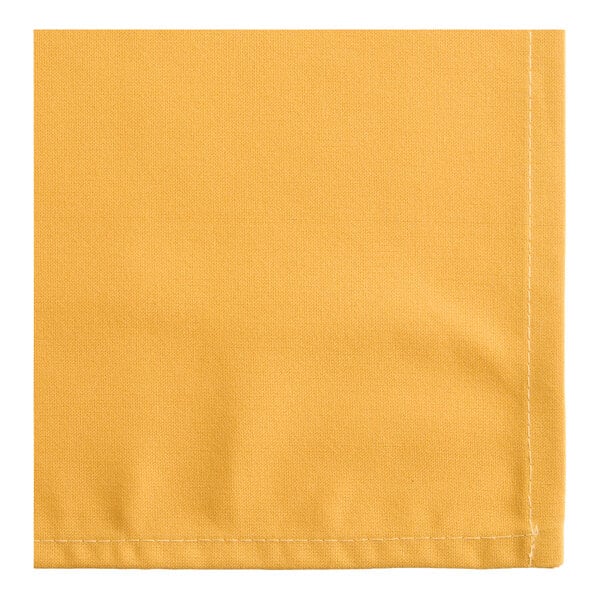 Oxford 20" x 20" Gold 100% Spun Polyester Cloth Napkin - 144/Case