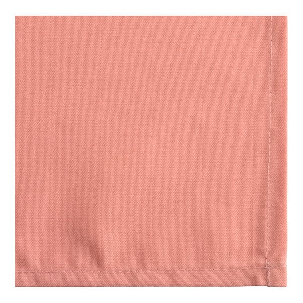 Oxford 20" x 20" Peach 100% Spun Polyester Cloth Napkin - 144/Case