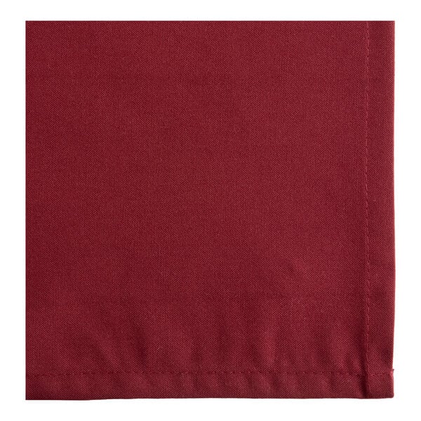 Oxford 20" x 20" Burgundy 100% Spun Polyester Cloth Napkin - 144/Case