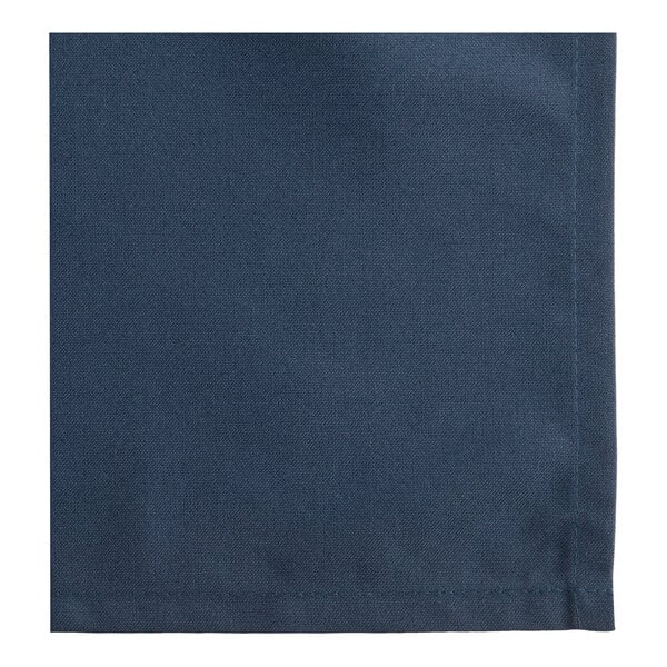 Oxford 20" x 20" Navy Blue 100% Spun Polyester Cloth Napkin - 144/Case