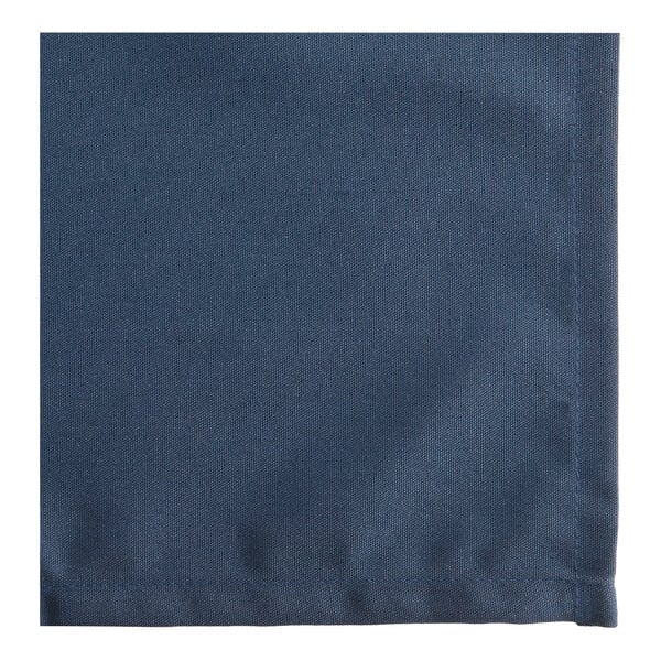 Oxford 20" x 20" Navy 100% Spun Single-Ply Polyester Cloth Napkin - 300/Case