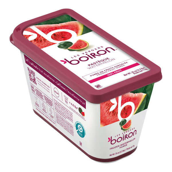 Les Vergers Boiron Watermelon 100% Fruit Puree 2.2 lb. - 6/Case