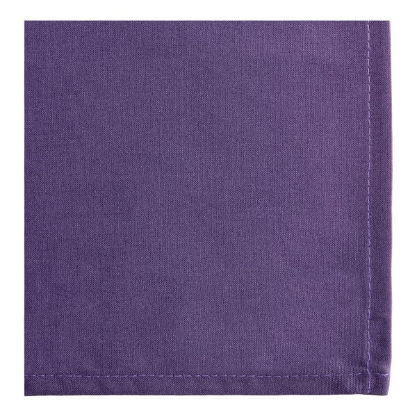 Oxford 20" x 20" Purple 100% Spun Polyester Cloth Napkin - 144/Case