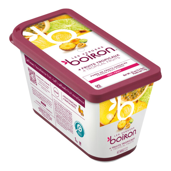 Les Vergers Boiron Tropical Fruits 100% Fruit Puree 2.2 lb. - 6/Case