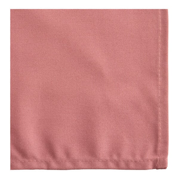 Oxford 20" x 20" Dusty Rose 100% Spun Polyester Cloth Napkin - 144/Case