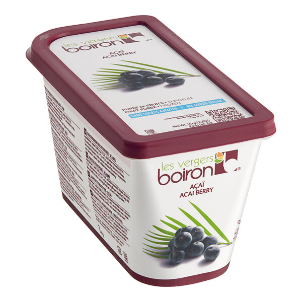 Les Vergers Boiron Acai 100% Fruit Puree 2.2 lb. - 6/Case