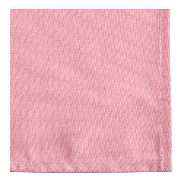 Oxford 20" x 20" Pink 100% Spun Polyester Cloth Napkin - 144/Case