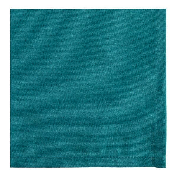Oxford 20" x 20" Teal 100% Spun Polyester Cloth Napkin - 144/Case
