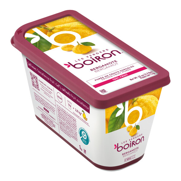 Les Vergers Boiron Bergamot 100% Fruit Puree 2.2 lb. - 6/Case