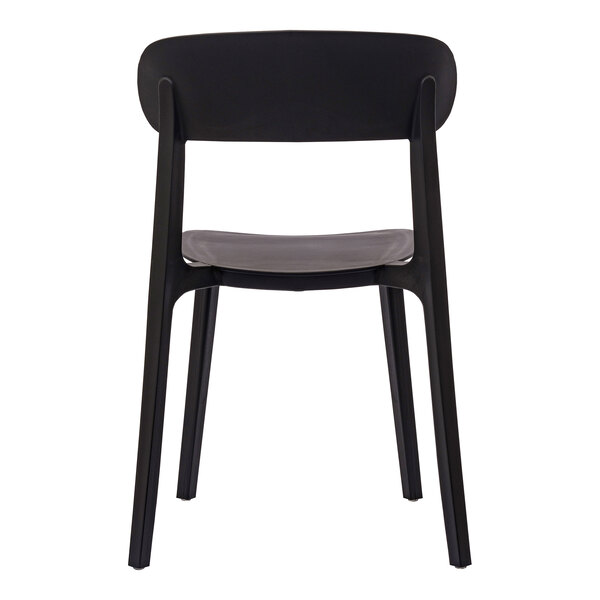 Flash Furniture Dover Black Resin Indoor / Outdoor Stackable Side Chair