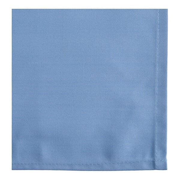 Oxford 20" x 20" Wedgewood Blue 100% Spun Polyester Cloth Napkin - 144/Case