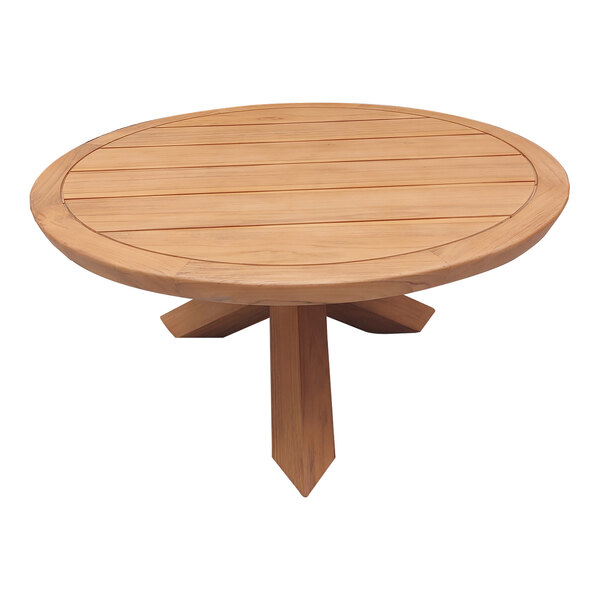 Outdoor Interiors Bronson 36" Round Teak Coffee Table